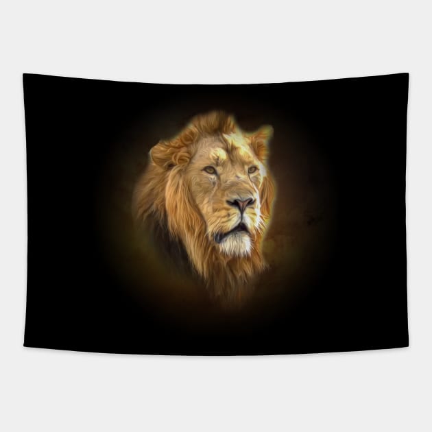 Lion portrait Tapestry by Guardi