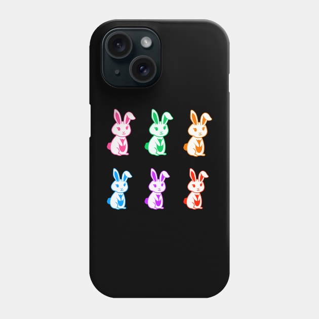 Cute Little Rainbow Bunny Rabbits Phone Case by ROLLIE MC SCROLLIE