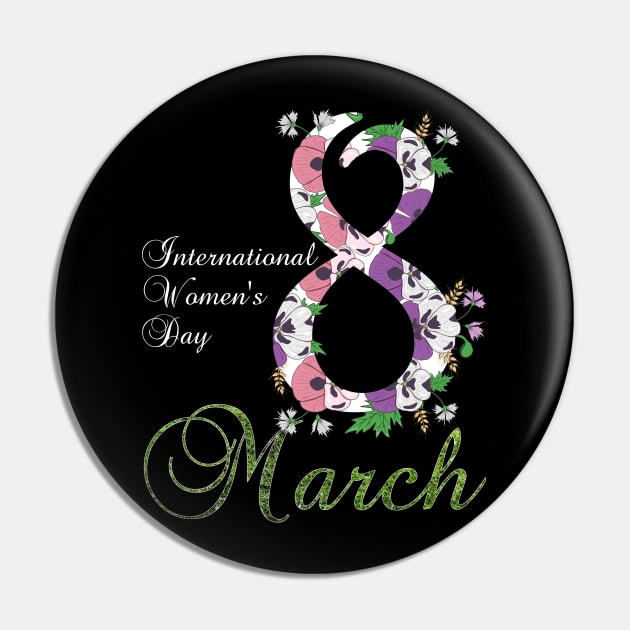 International Women's Day Pansy Flower March 8th 2023 Pin by Ai Wanderer