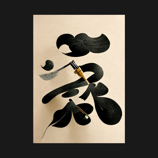 Japanese Calligraphy by deificusArt