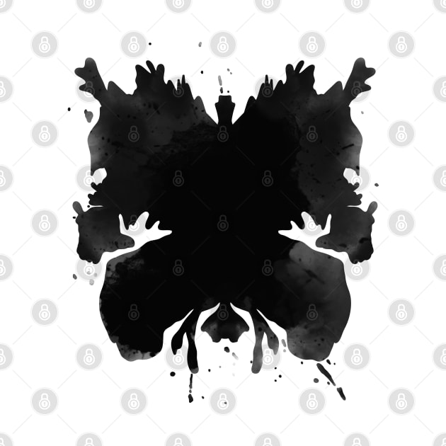 Rorschach Ink Blot Test Black by faiiryliite