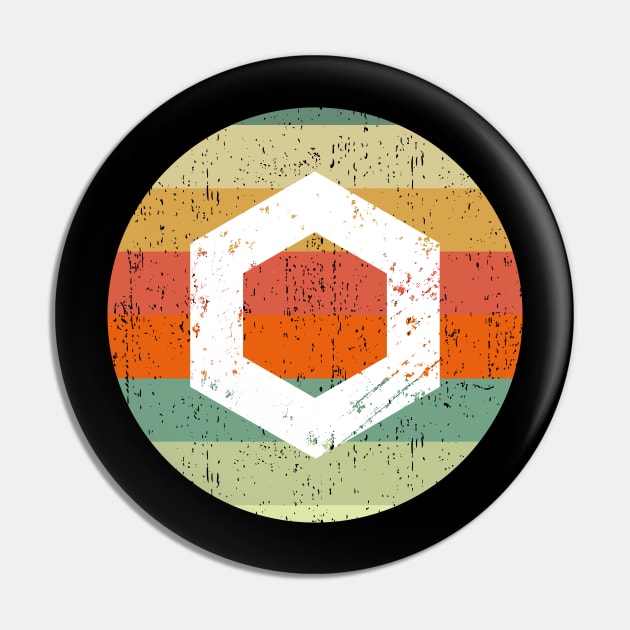 Chainlink Cryptocurrency DeFi LINK Crypto Vintage Sunset Pin by BitcoinSweatshirts