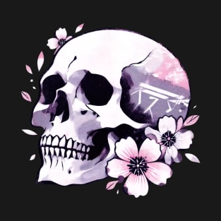 Skull with flowers pastel T-Shirt