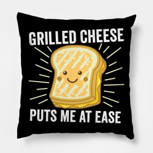 Grilled Cheese Cheesey Comfort Food Sandwich Dark Pillow