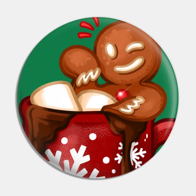 Gingerbread Cocoa Mug Pin by MrHinkleDraws