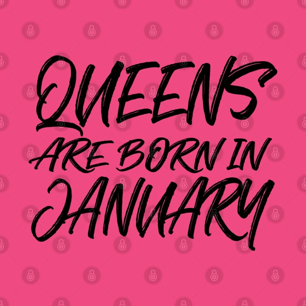 Queens are born in January by V-shirt