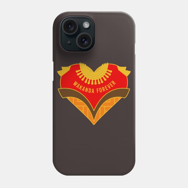 Superhero Heart - Wakanda Forever Phone Case by KitCronk