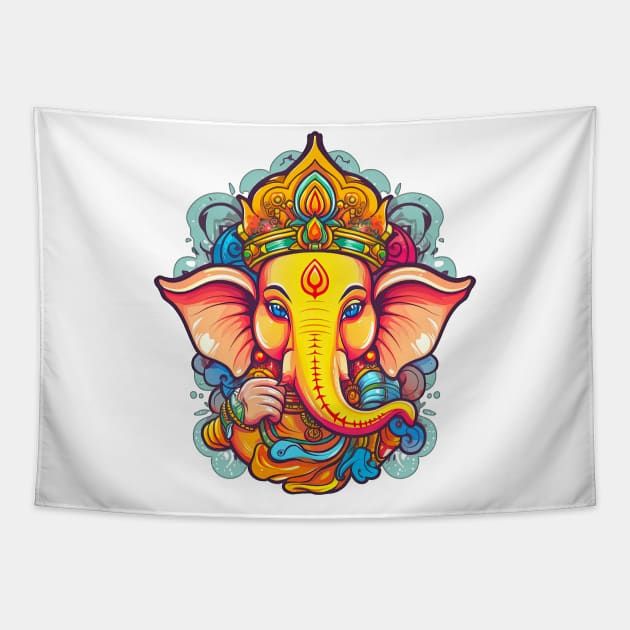 Ganesh Vector 4 Tapestry by Digitalys Studios