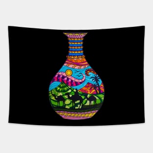 Psychedelic Sand Bottle Tapestry