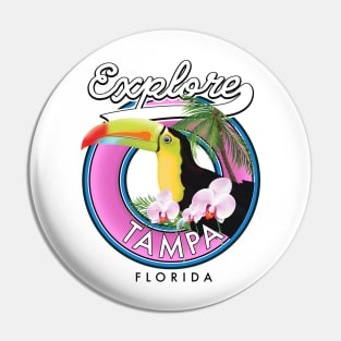 Tampa florida retro logo Pin