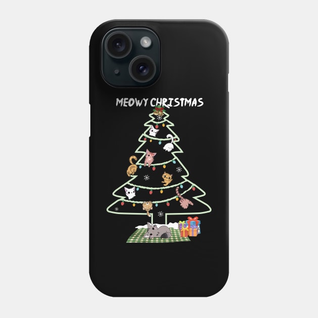Merry Catmas Funny Cat Mom Cat Dad Christmas Cat Phone Case by igybcrew