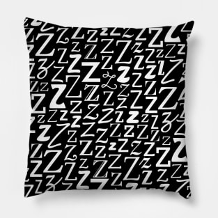 Z - Typography (White) Pillow