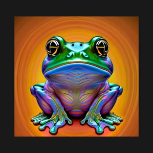 Froggy Animal Spirit (10) - Trippy Psychedelic Frog T-Shirt