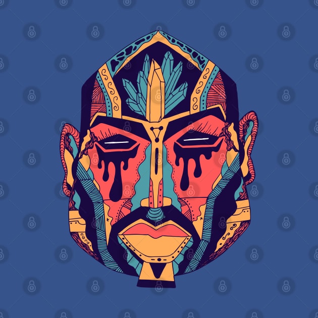 Retro Triad African Mask No 9 by kenallouis