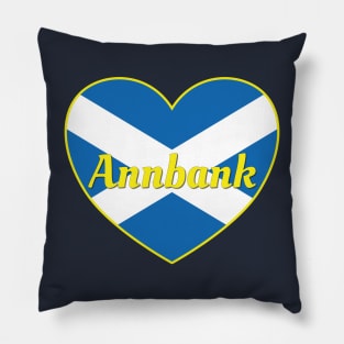 Annbank Scotland UK Scotland Flag Heart Pillow