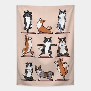 Border Collie Yoga Tapestry