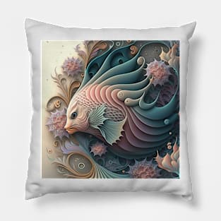 A Fractal Design in a Fish Motif Pillow