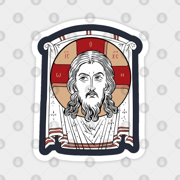 Mandolin | Holy Napkin | Icon Not Made With Hands | The Holy Face | Face of Christ Magnet by EkromDesigns