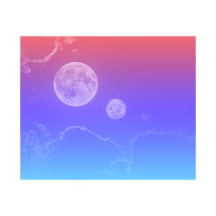 Watercolor Twin Moons T-Shirt