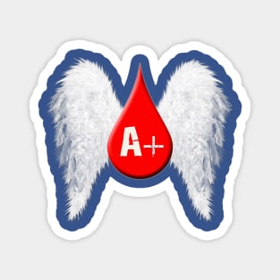 Blood Type A Positive - Angel Wings Magnet