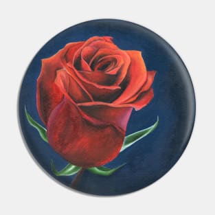 Pretty red painted acrylic rose Pin