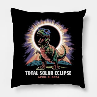 Eclipse Viewing Dino design – April 8, 2024 Pillow
