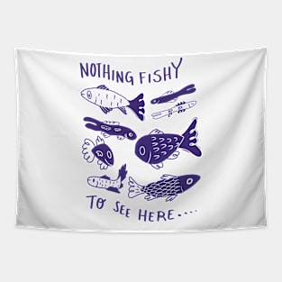 Purple fish Tapestry