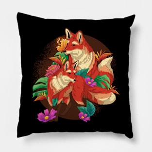 Tropical Nature Fox Lover Forest Animal Fox Pillow