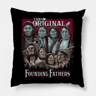 The Original Founding Fathers Mount Rushmore | Native American Pride Pillow