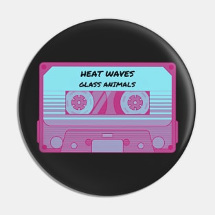 Heat Waves, Glass Animals, Vibrant Retro Music Cassette Pin