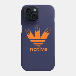 Native American 3 Feather Design Orange Phone Case