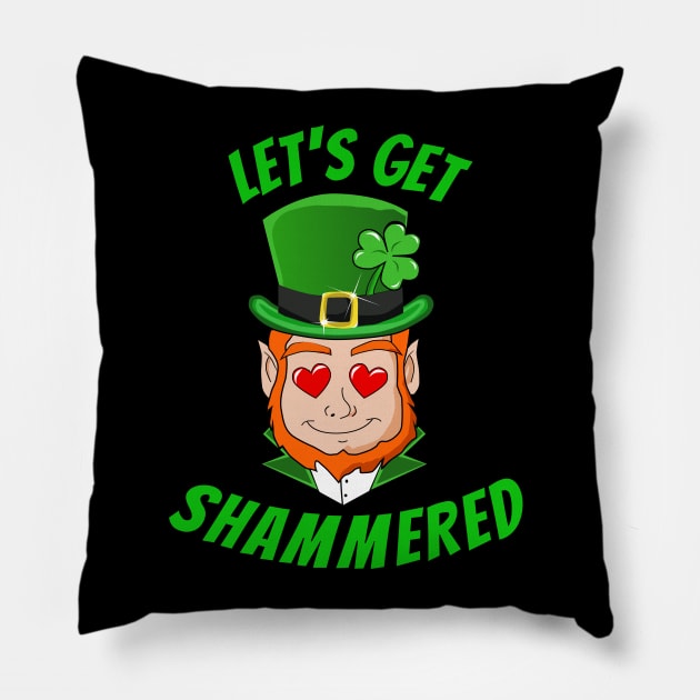 Funny Saint Patricks Day Leprechaun love and Beer Drinking Pillow by BansheeApps