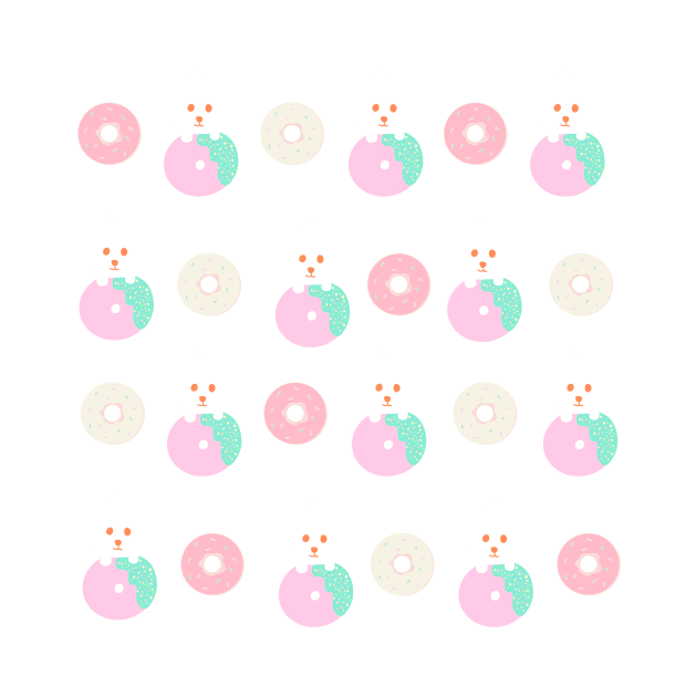 Donut Puppy Pattern by PatternbyNOK