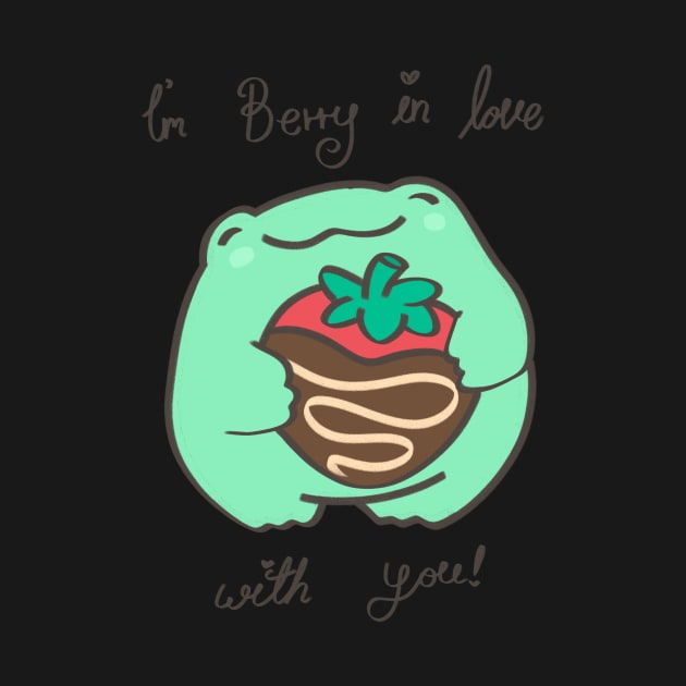 I’m berry in love with you frog valentine by IcyBubblegum