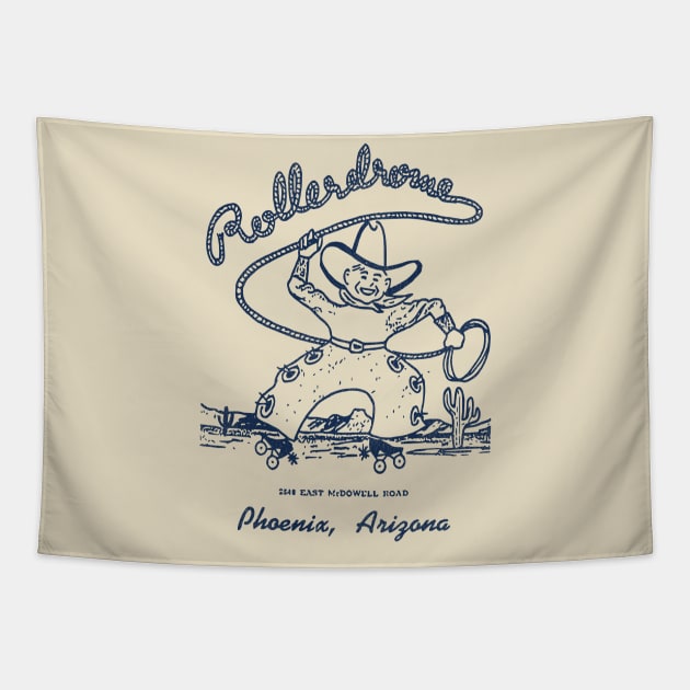 Rollerdrome Phoenix Arizona Vintage Roller Rink Tapestry by darklordpug