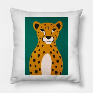 The Stare: Golden Cheetah Edition | African Cheetah | Tropical Pop Art Pillow