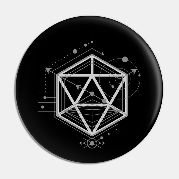 D Dice Blueprint Tabletop Roleplaying Rpg Gaming Addict Dungeons And Dragons Pin Teepublic
