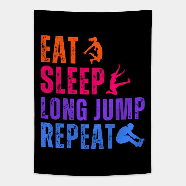 Long Jump Mom Tapestry by footballomatic