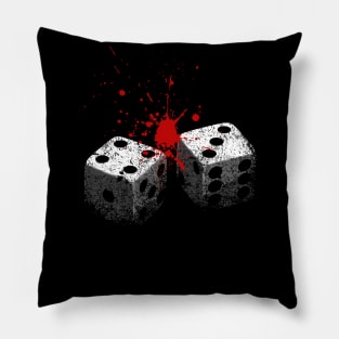 Lucky 7-Dice roll-Seven-Blood-Gambling Pillow