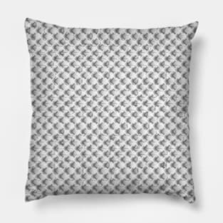 gray and white cube, pattern Pillow