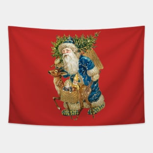 Santa Claus Deer Kids Hand Drawn Tapestry