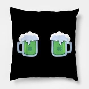 St Patricks Day Drinking Irish Green Beer Mug Pillow