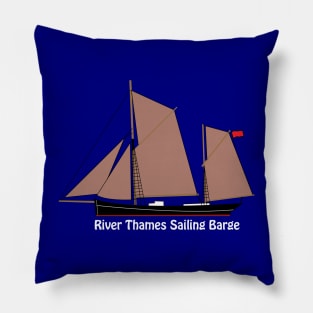 River Thames Sailing Barge Pillow