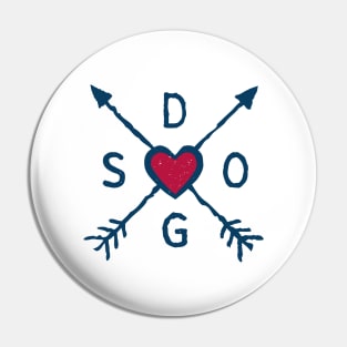 I Heart Dogs Pin