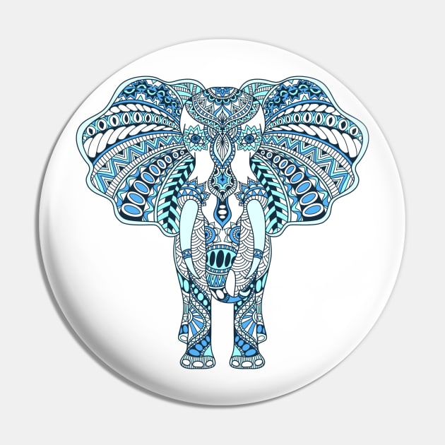 decorated Indian Elephant Pin by kavalenkava