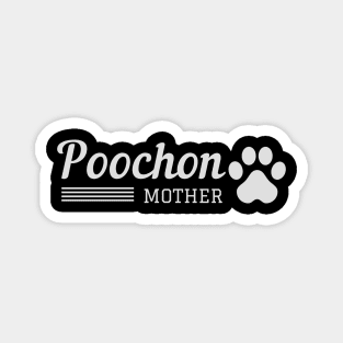 Poochon Mom college style design with paw print for proud mothers of poochon dogs Magnet