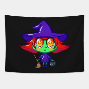 Cute little monster witch Tapestry