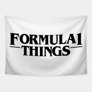 Formula 1 things (blck) Tapestry