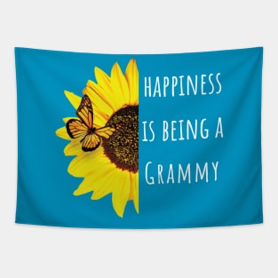 Happiness is Being a Grammy Sunflower Tapestry