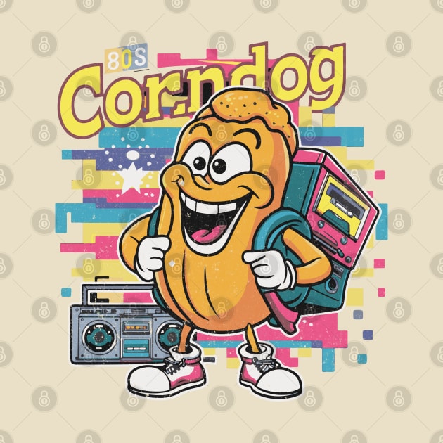 80s Gamer Corndog Retro by Jahangir Hossain